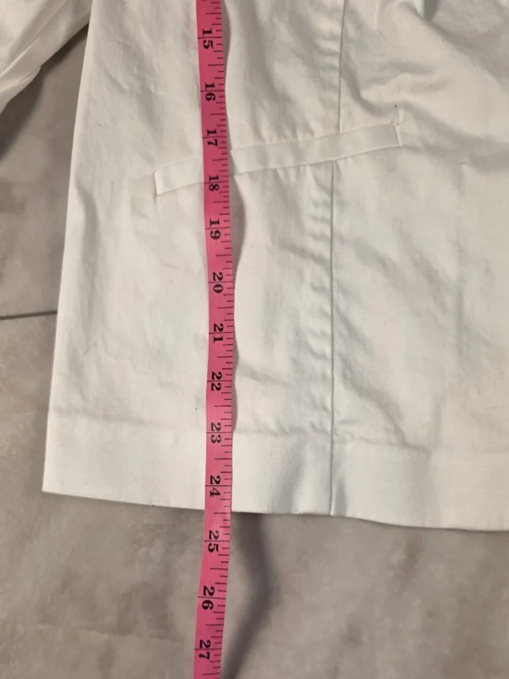 Avenue Plus 18 White Blazer Ruched 3/4 Sleeve Stretch Jacket - Picture 4 of 7
